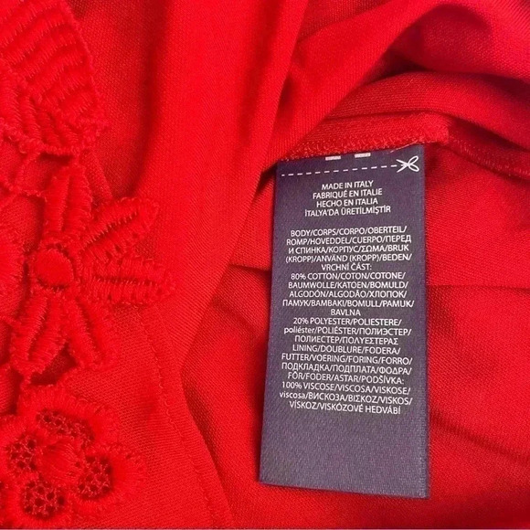 Ralph Lauren Collection Purple Label Embroidered Lace Crochet Red Midi Dress 2 - Picture 12 of 14